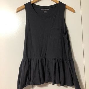 American eagle sleeveless peplum tank